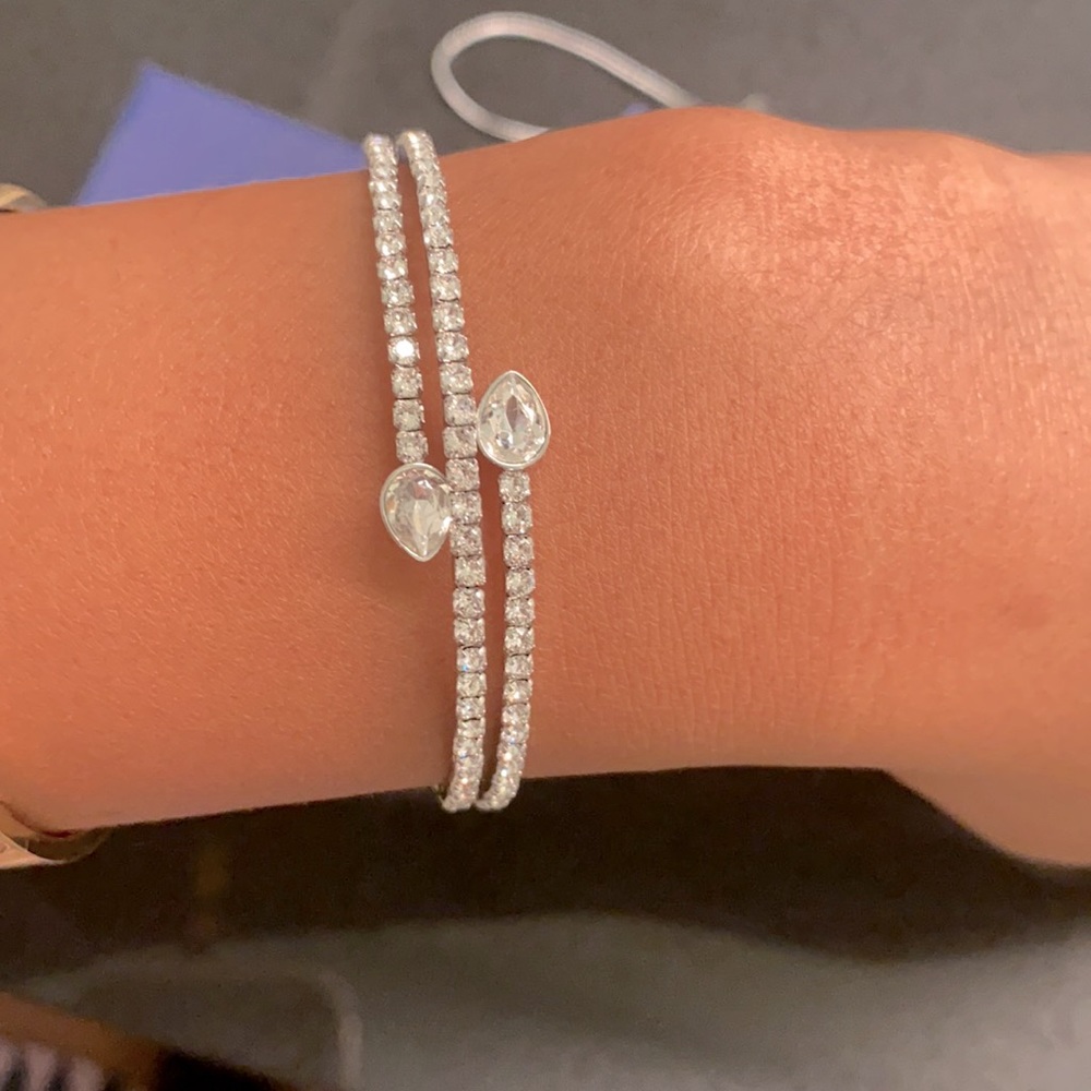 Swarovski Bracelet White crystal galactic twist